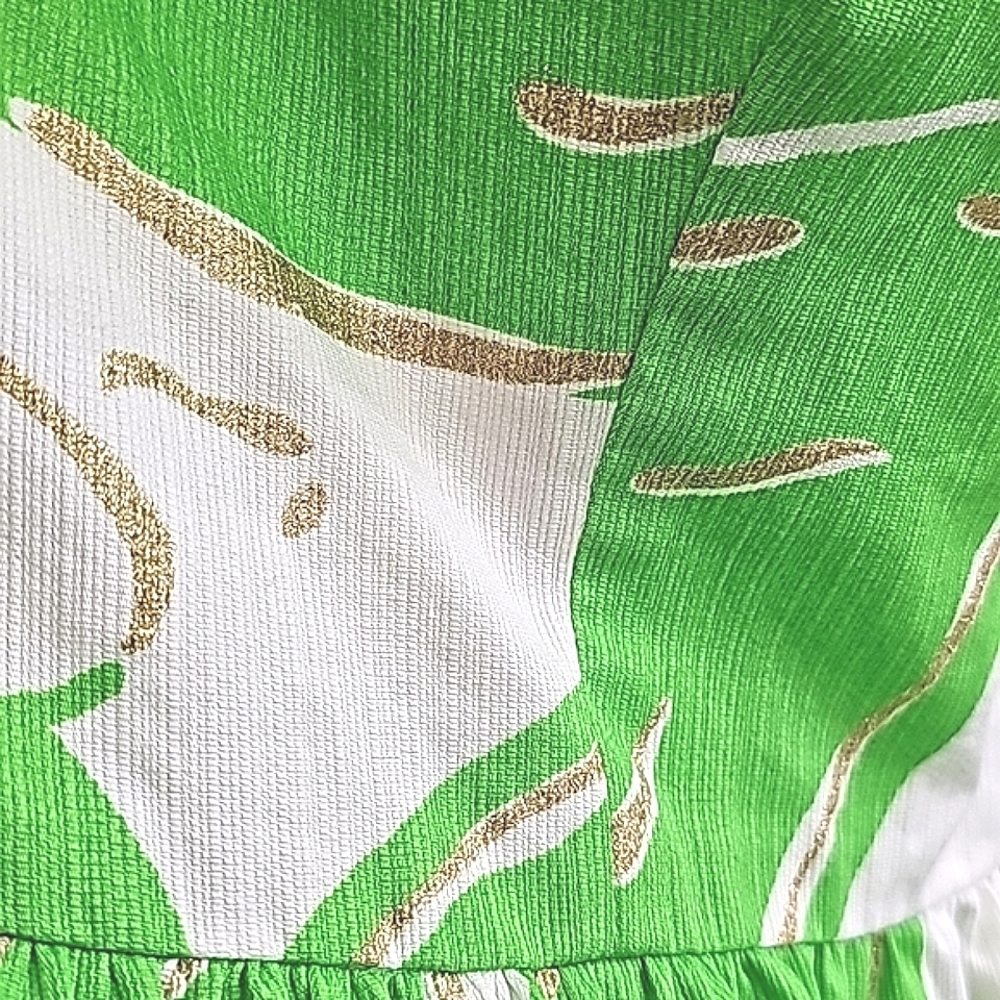 Nwot Lilly Pulitzer Strapless Stinger Bee White/Green/Gold Lottie Summer Dress - Picture 16 of 17